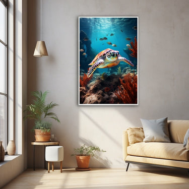 Colorful Sea Turtle Painting